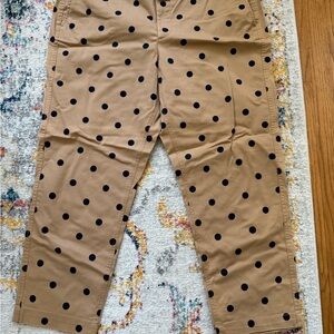 J. Crew Tan Polka Dot Kids Pants